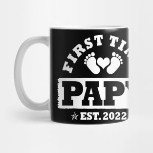 First Time Papy Est 2022 Funny New Papy Gift Mug